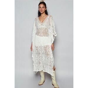 MSRP $108 ✨ POL Lace Maxi Dress – One Size | Ivory Boho Layering ✨SAME DAY SHIP